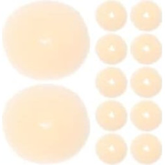 Haaraccessoires für Damen 12 Stück Haarknotenformer Beige 9cm Donut Förmiges Haarstyling Werkzeug für Alltag und Besondere Anlässe