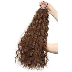Women's Synthetic Afro Curly Braids Ponytail Kinky Hair Extensions 10 Strands DIY Braided Daily Use (2M30)