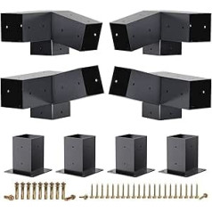 Pergola Brackets, 75° Pergola Brackets, 15° Pergola Brackets, Corner Bracket with Post Base, Gazebo Set for 4