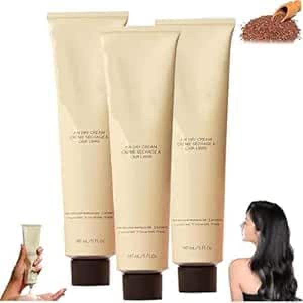 Complete Air Dry Cream, Hair Styling Cream, Improves Hair Health, Frizz Control and Natural Texture, Lightweight Leave-In Product for All Hair Types (3 Pieces)