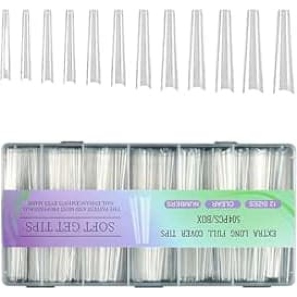 Packung Von 504 Extra Langen Klaren Weichen Gel Nägeln Tipps Für Acrylnägel Salon Versorgt Professionelle Verwendung Durch Klare Acrylnagel Volltipps
