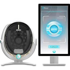 3D Skin Analyser, Professional Face Moisture Analyzer, Skin Detector with LCD Screen, for Home Beauty Care, White-MJ-21.5 inches
