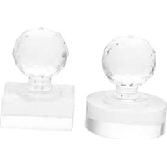 SAFIGLE 2 pieces make-up pressing tool for eye shadow and eyebrow powder with square and round pressing tool for homemade cosmetic repair and on the go