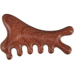 VALICLUD Manuelles Massagegerät Für Kopfhaut Holz Handkamm Mit Breiten Zinken Gua-sha-kamm Für Entspannung Tragbarer Massagekamm Für Reisen Kopfhautmassagegerät Aus Naturmaterial
