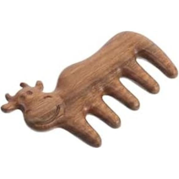minkissy Sandalwood Scalp Massage in Cute Cow Design Versatile Massage Stroke for Adults and Gentle Use Pulling