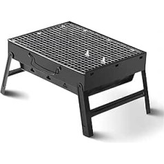 Large 17 Inch Portable Foldable BBQ Charcoal Lightweight BBQ Tool for Outdoor BBQ, Cooking, Camping, Hiking, Picnics, Tailgate, Backpacking, Party