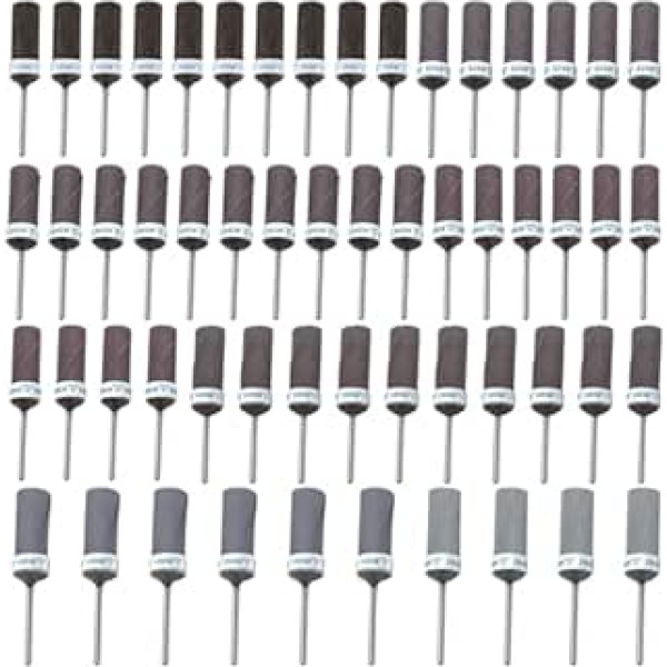 Sanding Sleeves Set for Dremel Sanding Attachments, 180/240/320/600/1000/1500/2000 Grit Sanding Rollers, Accessory Set with 3 mm Shaft for Sanding & Rusting, Metal, Stone, Wood Grinding