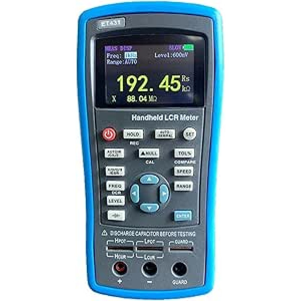 ET431 Handheld Digital Brid Hochpräzises Induktivitäts-, Kapazitäts- und Widerstandsmessrät LCR-Farbbildschirm Multifunktions-DCR-Funktion Kapazitäts-/Widerstandsmessung(ET431)