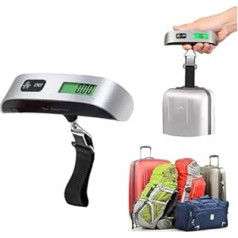 Digital Scale, Portable Scale with Digital LCD Display, 110 lb/50 kg, Electronic Luggage Hanging Case, Travel Scale, Weighs Luggage, Bag, Weight Balancing Tool
