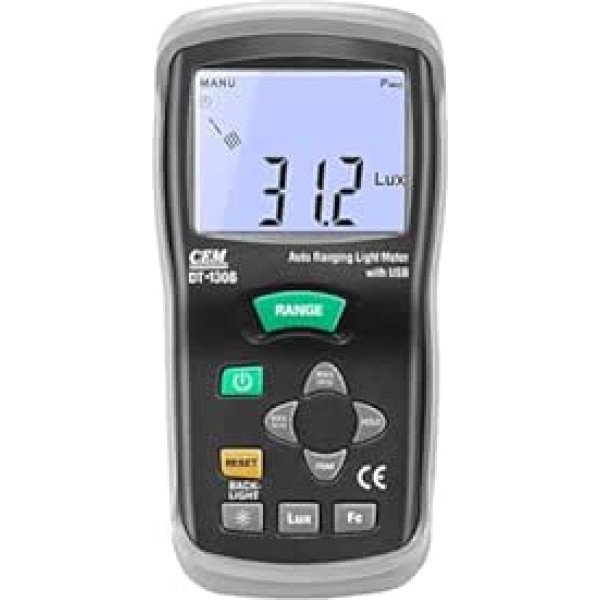 DT-1308 Tragbares Photometer Beleuchtungsmessgerät Leuchtdichtemessgerät Hintergrundbeleuchtungsfunktion Photometrische Anwendungen