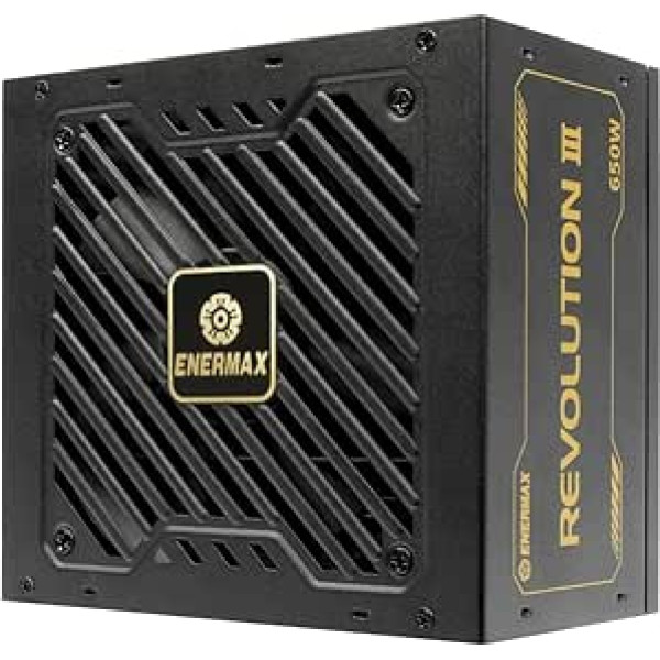 ENERMAX Revolution III 650 Watt | Fully Modular ATX 3.1 Power Supply | PCIe 5.1 | 80 Plus Gold | Whisper Quiet 120 mm FDB Fan | 105°C Japan Capacitors | ERV650G-AHG-MAC