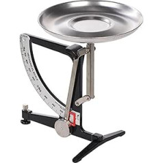 Mechanische Küchenskala 1 kg-Hochleistungsmetallbilanz mit Edelstahl-Pendel und Aluminiumschale, batteriefrei, für Lebensmittel, Labors und Elektronik Black