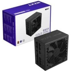 NZXT C850 Gold Core - 850W ATX 3.1 Power Supply - 80 Plus Gold - Cybenetics Platinum - Fully Modular - PCIe 5.1 600W 12V-2x6 - Zero RPM Fan - 105°C Capacitors - Black
