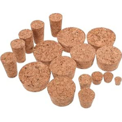 Mobestech Pack of 80 Pieces Cone-shaped Cork Stoppers in Versatile Bottle Corks for Wine Bottles Craft Projects and Bottle Stopper Tight Fit Prevents Liquid Leakage