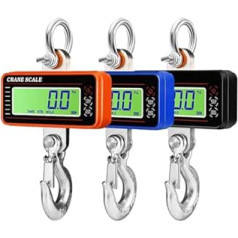 1PC Digitale Kranwaage 1500kg/1000KG/500kg LCD Industrie Haken Legierung Wiegen Blance 65ft Fernbedienung für Garage Farm(1000kg Blue)