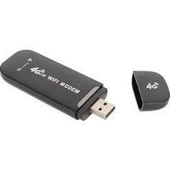 VBESTLIFE 4G LTE USB WiFi Modem, 150 Mbps High Speed, 10 Device Support, SIM Card Slot, Plug and Play, Suitable for Office, Travel, Home (Black)