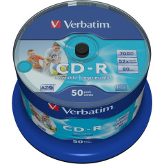 Cd-r 52x 700mb 50p cb drukājams 43438