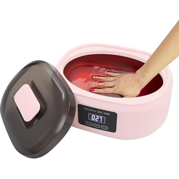 Wax Melter, Paraffin Bath for Hands and Feet, 3400 ml Paraffin Wax Bath, Paraffin Bath Set for Dry, Rough Hair, with Thermal Gloves (Pink)