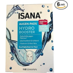 ISANA Eye Pads Hydro Booster - 2 x 6 Pads - Eye Pads with Hyaloron & Aloe Vera - 1 x Bebe Solid Shower Care Lemon
