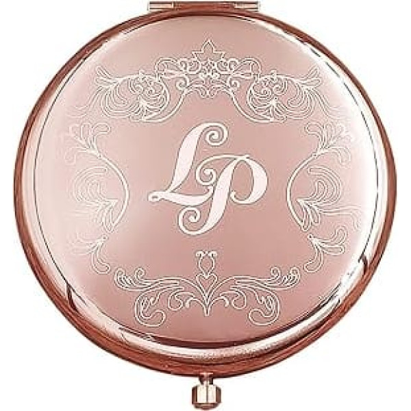 Compact Mirror | Hand Mirror with Engraving | Colour Rose Gold