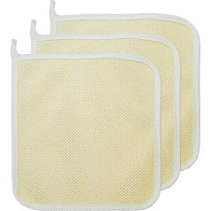 3 Piece Set Double Sided Exfoliating & Soft Terry Towelling Face & Body Towel - Shower Scrubber - Removes Dead Skin - Ideal for Skin Care in Massage Bath