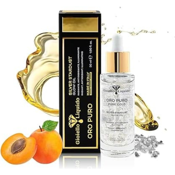 Silver Stardust Glow Oil Nourishing Facial Oil with Pure Silver and Concentrated Oils Ideal for Derma Roller Moisturising Face Oil 30ml