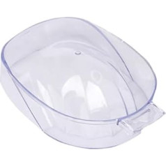 perfk Portable Nail Soak Tray Bowl Shape Comfortable Soak Off Bowl for Manicure Nail Cleaning Nail Art Tool Soften Dead Skin High Transparency