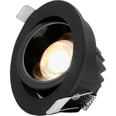 Einbettetes LED-Spotlicht, Anzei von Finrbildern, blendfrei, kein Hauptlicht, siehe Licht, kein Licht, Spotlicht(Black,WARM_10W)