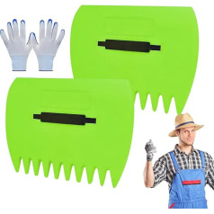 Leaf Rake, Reusable Hand Rake, Gloves Multifunctional Claw, Lawn Care Defoliation Collector, Claws for Garden Cleaning Tool Debris, Trash Pickup, 11.02 x 11.22 Inches