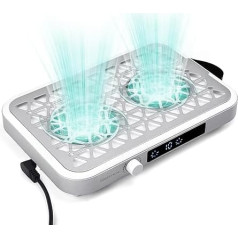 Dust Extraction for Nails, Professional Nail Vacuum Cleaner with 30 Pieces Filter Pads, 1600 PA Portable, 10 Speeds Powerful Nail Dust Extraction for Manicure in Salon and Home