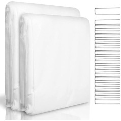 WISD 2 x 10 m Gartenvlies für Pflanzen, 60 g/m², Frost-Winter-Pflanzenschutz, wiederverwendbare Vliesstoffabdeckung, Gartenbaupflanzen, Gemüse, Schattendecke, Anti-Vögel, Insekten