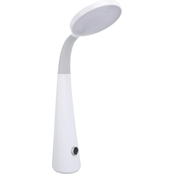 YWBL-WH Adjustable Rechargeable LED Desk Lamp Eye Protection Dimmable Cordless Reading for Home Office Work Study ABS and Silicone (White)