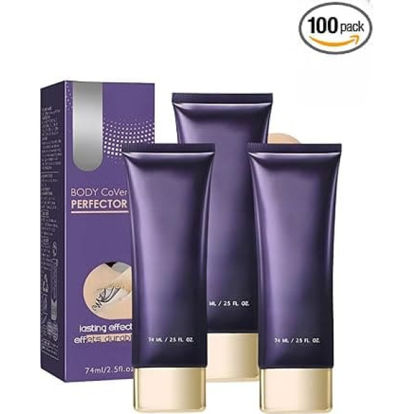 All Over Complexion Perfector, Skin Tint Foundation, Full Coverage Concealer, Hydrating Concealer, Cover Scars, Light Skin Tone Modifier, Waterproof Body Makeup for Mature Skin (3)