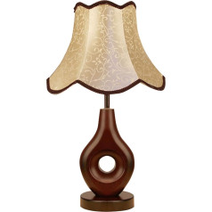 Nachttischlampe Moderne Tischlampen Holz Nachttischlampen mit Stoff Lampenschirm Concis Nachttischlampen for Home Office Cafe Restaurantlampe, 19 