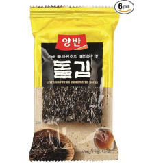 Dongwon Seaweed Roasted Seasoned 48 Individual Packs Total (6 x 8 x 3.5g pack)