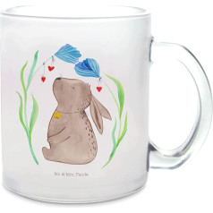 Mr. & Mrs. Panda Tea Cup Rabbit Flower - Easter Gifts, Easter Decoration, Gift, Child, Children's Birthday, Rabbit, Glass Tea Cup, Tea Cup, Tea Glass
