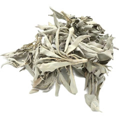 LivuX White Sage (Salvia apiana) - 50g Loose Dried Leaves from California - Incense for Cleansing & Meditation - Natural Pure, Vegan 1203