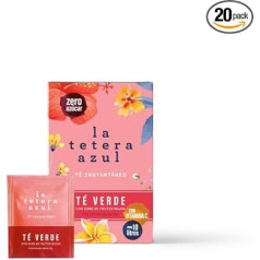 LA TETERA AZUL Cold Green Tea Flavour Red Fruit Cold Infusion Powder Tea Tac Box of 20 Envelopes