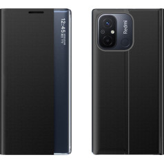 Futrālis ar atvāžamu vāciņu un statīvu Xiaomi Redmi 11A / Poco C55 / Redmi 12C New Sleep Case black
