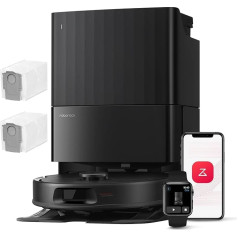 roborock Qrevo Series Robot Vacuum Cleaner with Wiping Function, 8000Pa Suction Power (Improved by Qrevo S), Anti-Tangling Side Brush, Obstacle Avoidance, LiDAR Navigation, All-in-One Dock, Black (QV 35A Set)