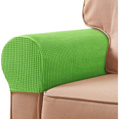 Stretch Armrest Covers for Chairs Sofa Couch Armrest Covers for Sofa Spandex Non-Slip Furniture Protector Washable Armchair Slipcovers for Recliner Chair 2 Pack Grass Green