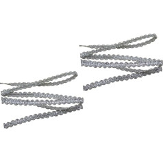 EXCEART Bow 2 Pieces Lace Curtains Wedding Decoration Tassel Trim Edge Trim Sewing Lace Ribbon Jute Ribbon for Crafts Gold Trim for Sewing Cotton Thread Decorating Float