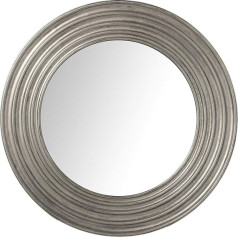 DRW Silver Resin Round Wall Mirror