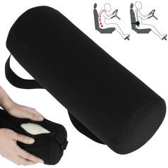 Lumbar Pillow for Lower Back Lumbar Support Pillow Memory Foam Roll Pillow with Removable Elastic Band Washable Cover Ergonomic Bolster 11 Inch Length Back Support Roll for