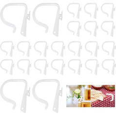 Kirchenkirchen Clips for Wedding Decorations, TopRui Heavy Duty Plastic Hooks, Tablecloth Clips, Chair Table Clips for Wedding Ceremony, Church Aisle Railing Decorations