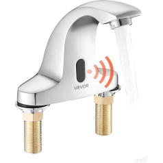 VEVOR Touchless Basin Faucet (Chrome Plated Silver) Bathroom, Automatic Basin Faucet (Cold Water Only), Sensor Faucet Basin Faucet Battery Operated Faucet Commercial