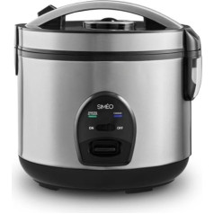 Simeo CRM230 Graphite Stainless Steel Rice Cooker 3L Buttons 500W 220-240V 50-60Hz