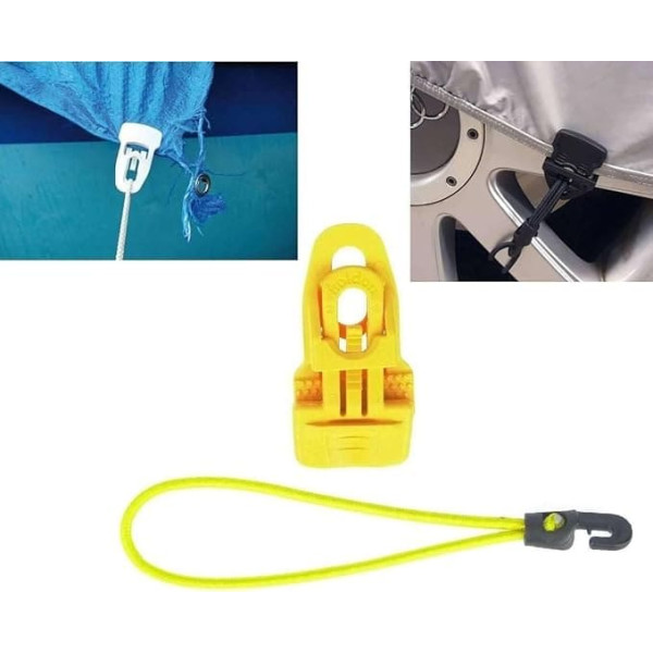 Paccs Holdon Mini/Midi Tarpaulin Clips with / without Bungee Cord Camping