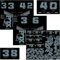 FOX Racing Shox Fork & Shock Sticker Set, Storm Blue, One Size