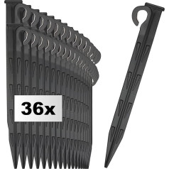 com-four® 36 x Plastic Ground Nails - Durable and UV-Resistant Ground Anchor for Camping, Garden, Beach - Pegs for Outdoor Use